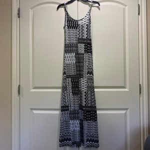 Staring at Stars Black & White Pattern Maxi Dress